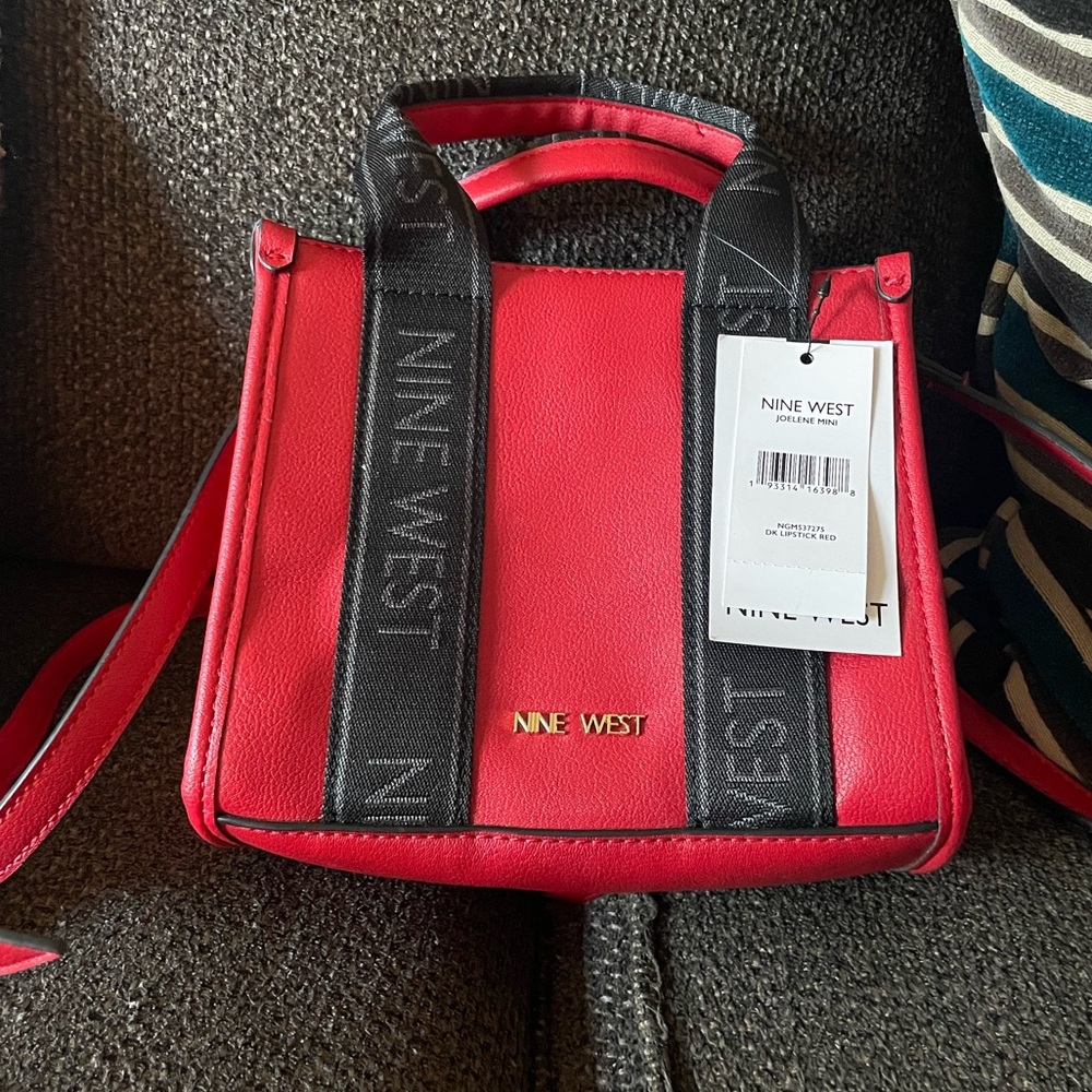 Nine West Joelene Mini Dk Lipstick Red Bag